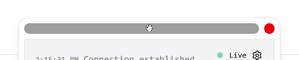 TelemetryWatch popup move handle